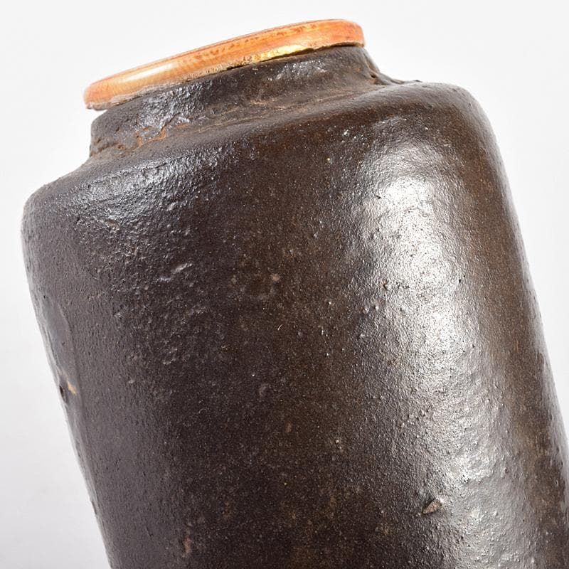 茶道具　尾形乾山作　竹文　茶入　袱紗付　玄々斎極め箱　M　R7707