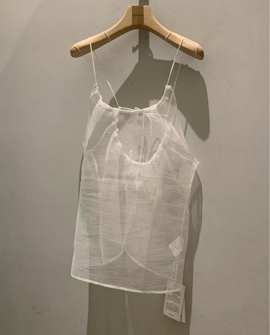 値下げ【新品未使用】MONOHA 24SS Organza sleeveless