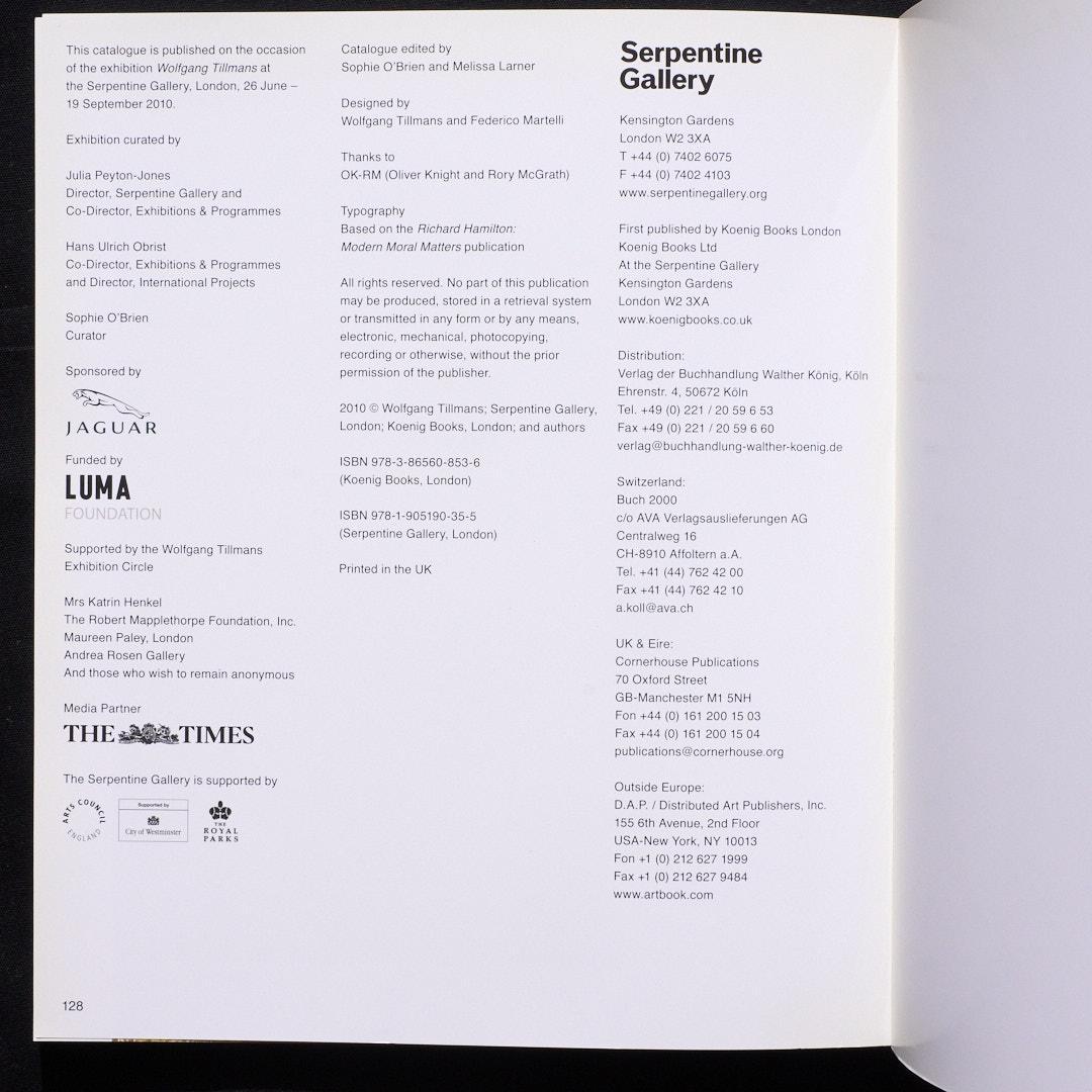 アート・デザイン・音楽 Wolfgang Tillmans: (Serpentine Gallery)