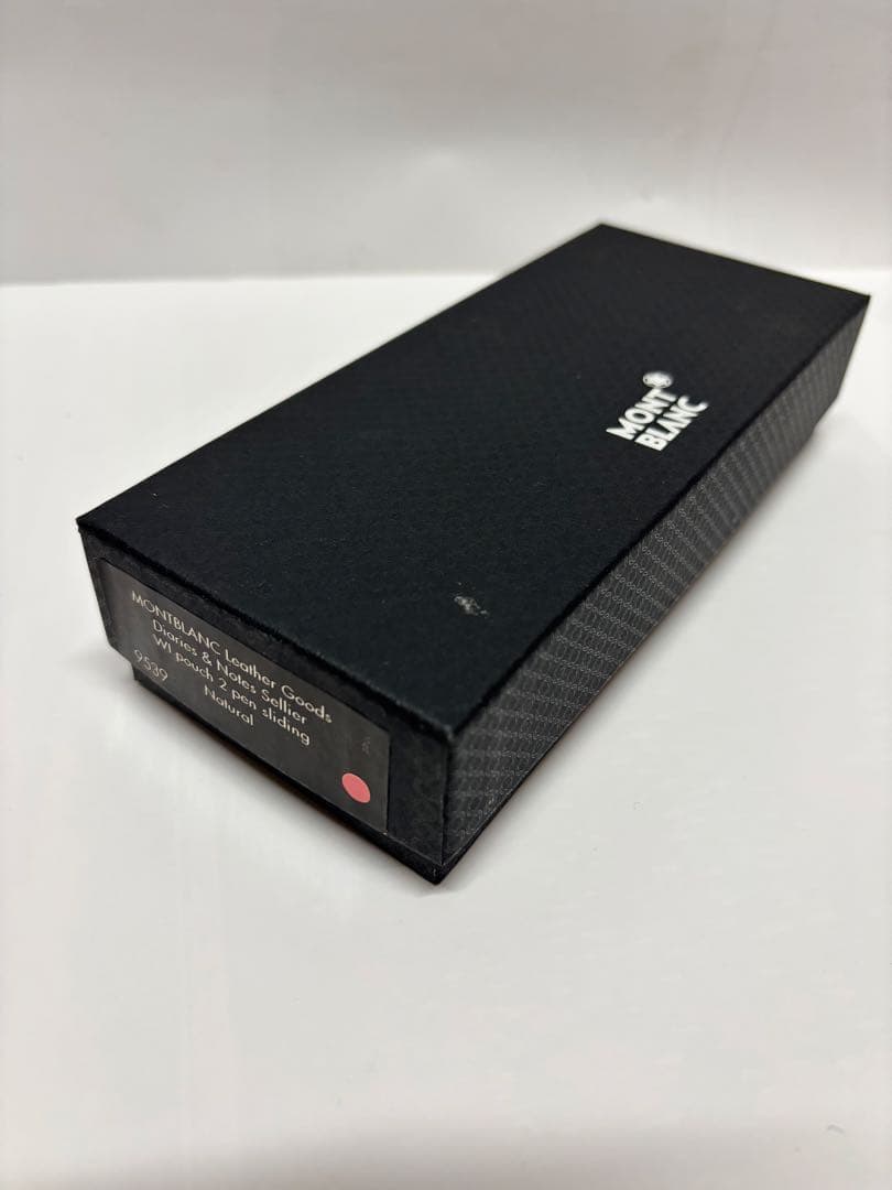 【新品未使用】プレゼントに！元箱付きMONTBLANC ブラウンレザーペンケース