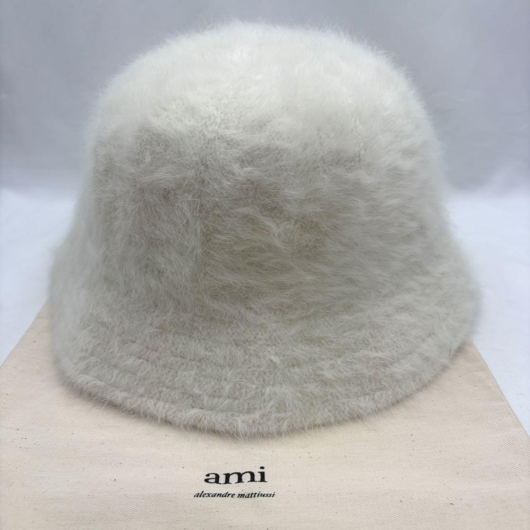 未使用 AMI PARIS アミパリス バケットハット スタッズ ホワイト