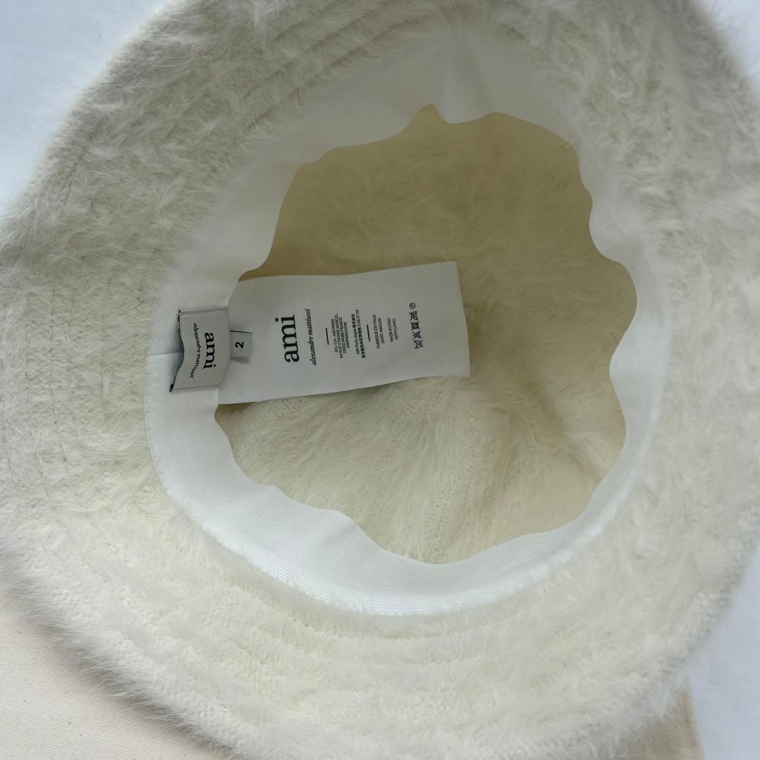 未使用 AMI PARIS アミパリス バケットハット スタッズ ホワイト