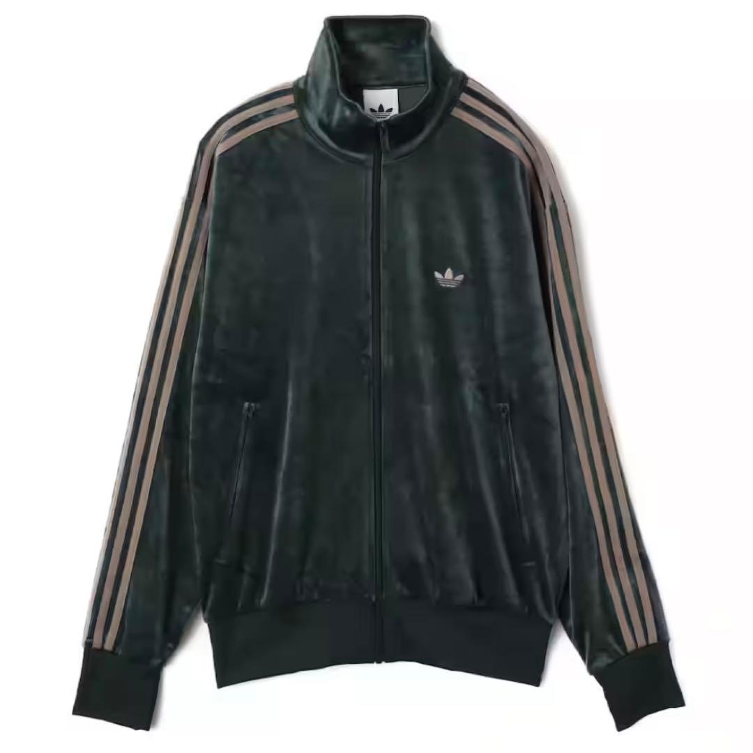 新品M⭐️adidas ファイヤーバード ベロア トラックトップ グリーン