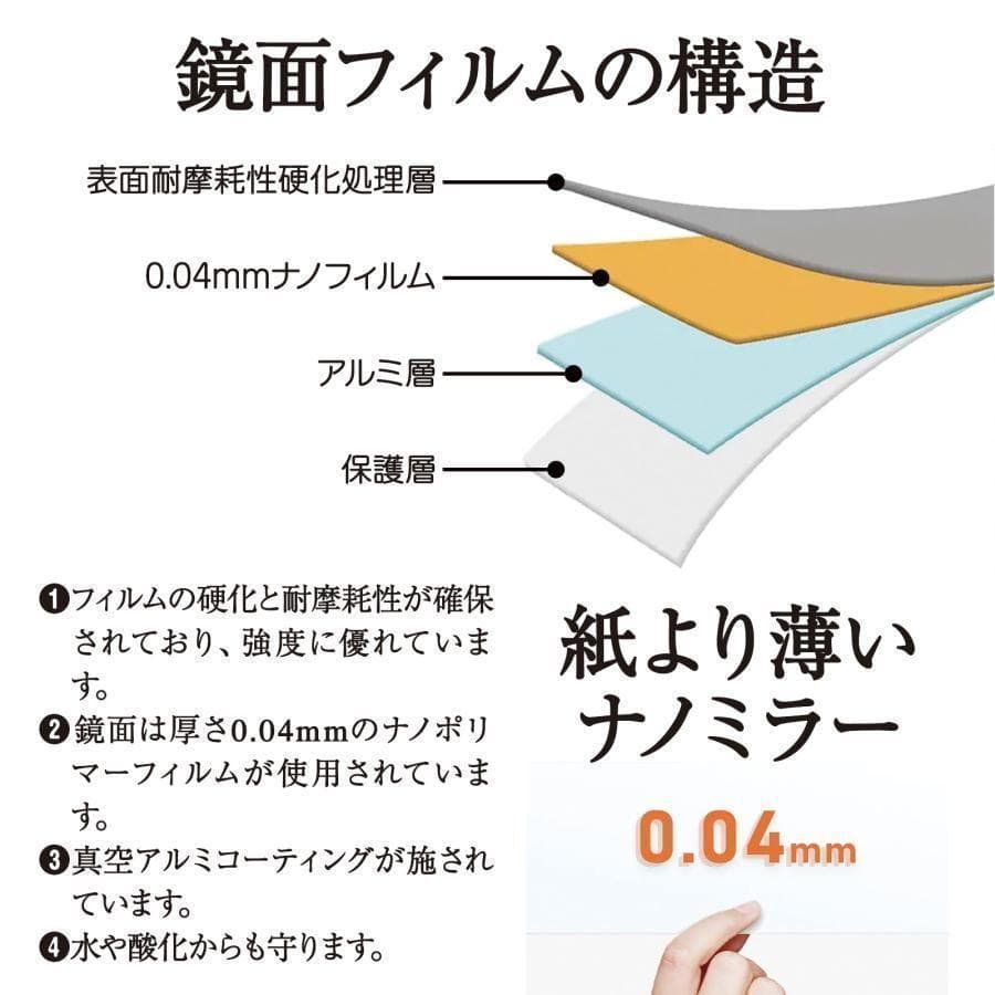 割れない鏡 全身鏡 姿見鏡 幅80×高さ160cmスタンド付き1668-70