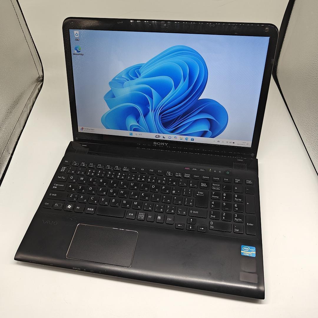 【VAIO】SVE 高速i7 新品SSD256GB 16GB ブラックノートPC
