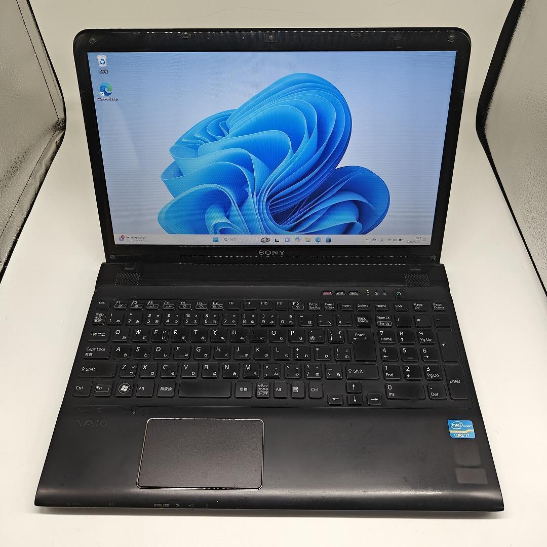 【VAIO】SVE 高速i7 新品SSD256GB 16GB ブラックノートPC