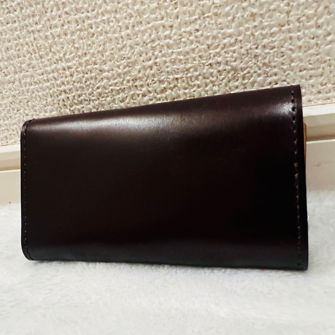 【未使用に近い】GANZO ガンゾ キーケース ダークブラウン 袋付き