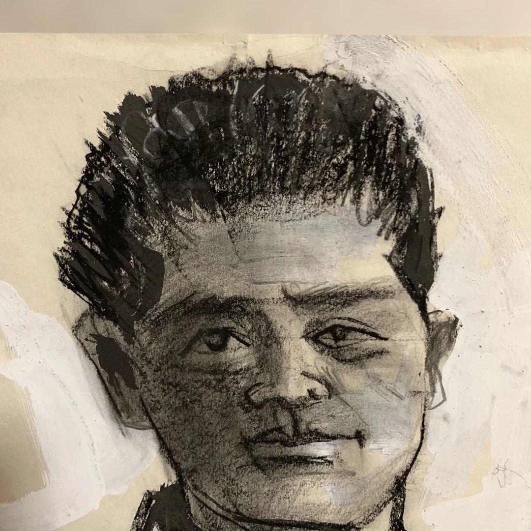 原画　サントリー広告デッサン　須田剋太