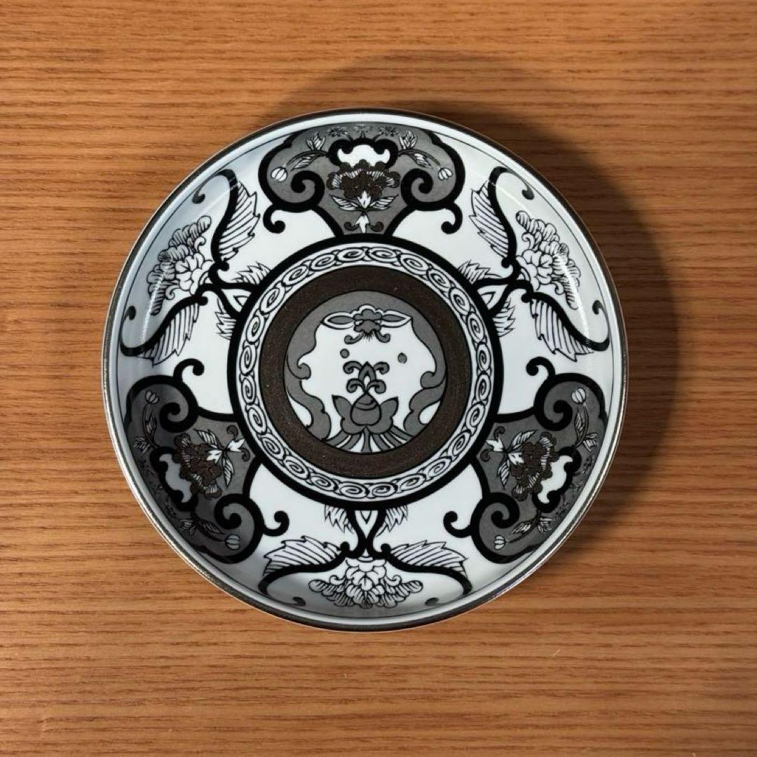 JAPAN  古伊万里草花紋 プラチナ 銘々皿 19cm和皿セット☆
