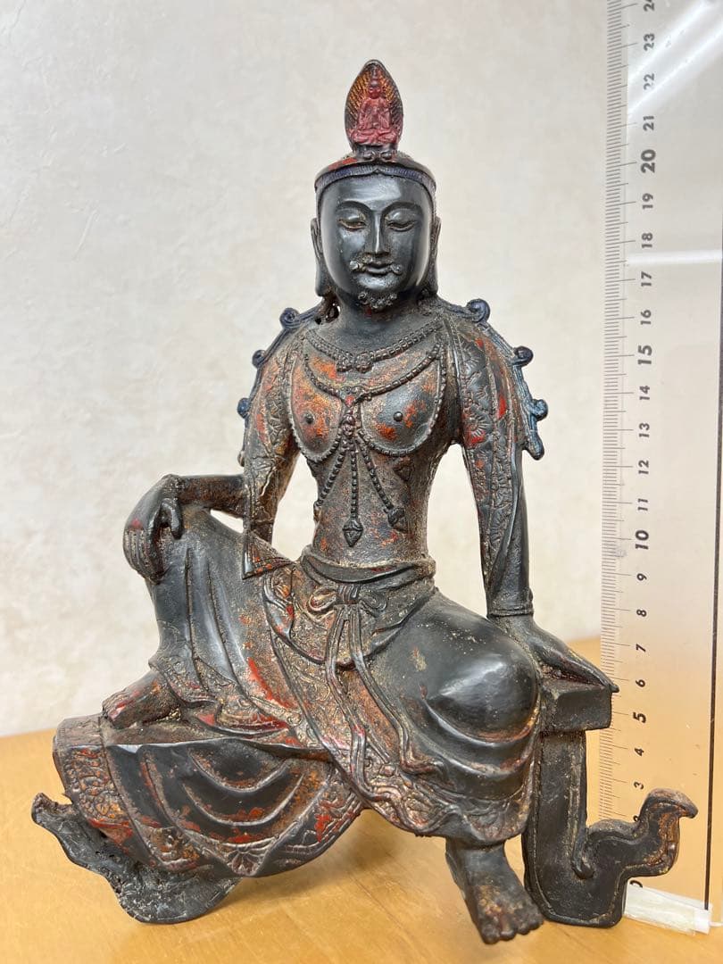中国明朝青銅布達銅鎏金仏像　骨董古美術アンティーク　江戸仏像？！青磁コレクション