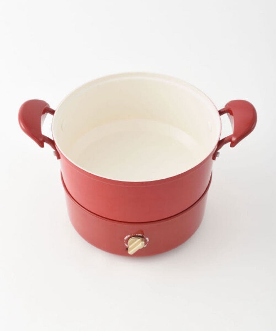【新品未使用品】ブルーノ　マルチグリルポット　レッド