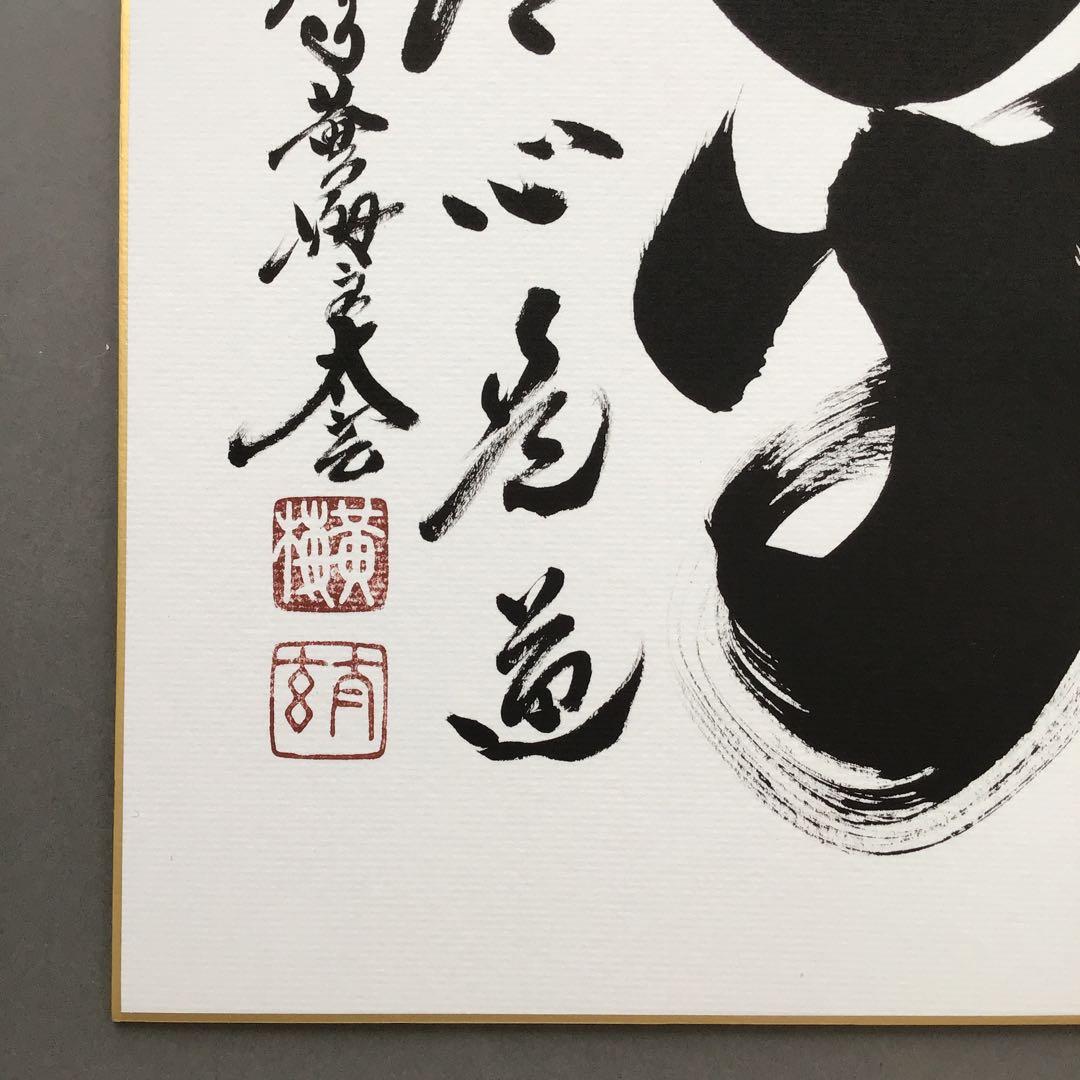 色紙　「平常心是道」　大徳寺黄梅院小林太玄　畳紙　配送用袋　S1035SS