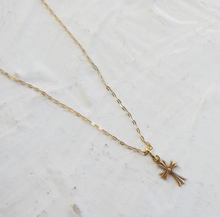 みーたん♡様☆K18 クロス ネックレス トップ 18K 刻印 18金 新品