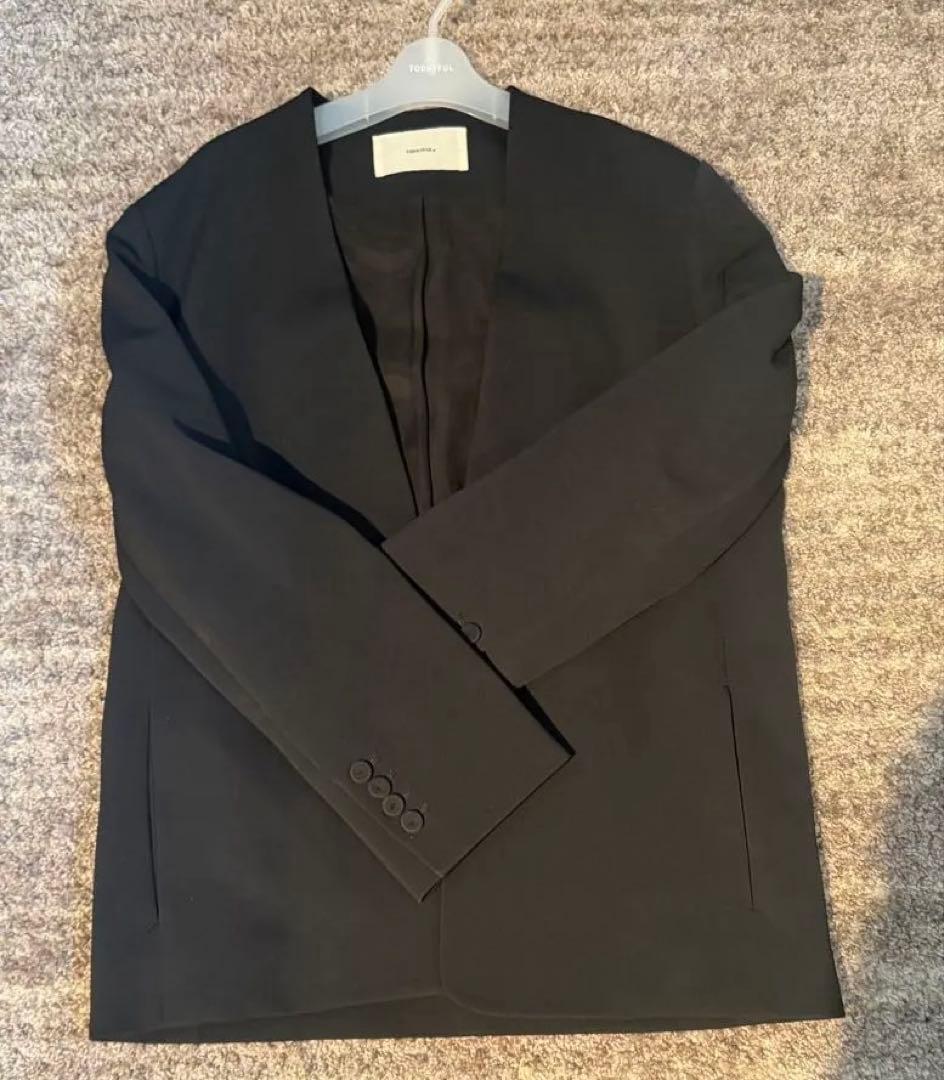 ジャケット・アウター TODAYFUL Collarless Twill JK BLK 36