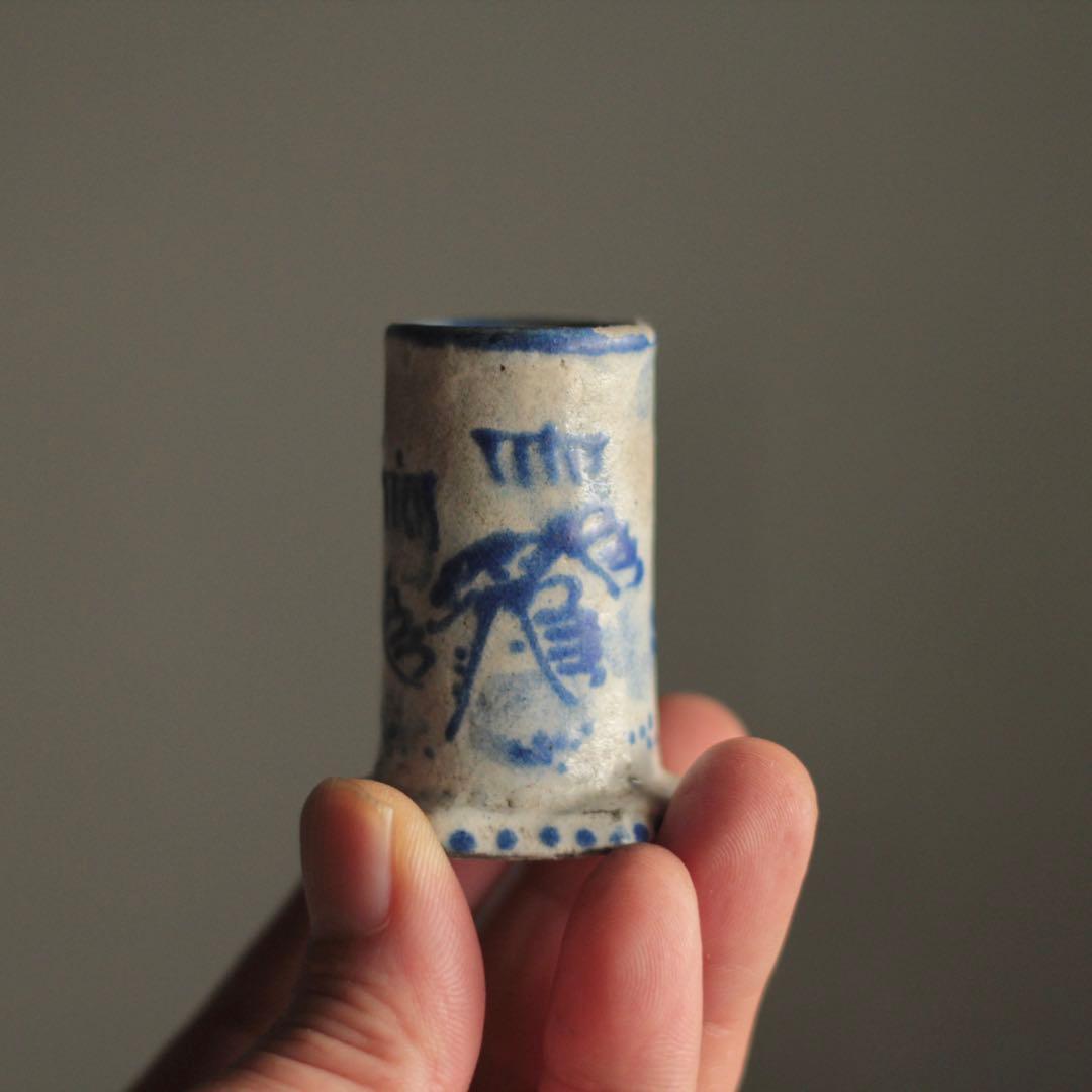 京阿蘭陀 筒盃 酒器 古美術 古道具 アンティーク