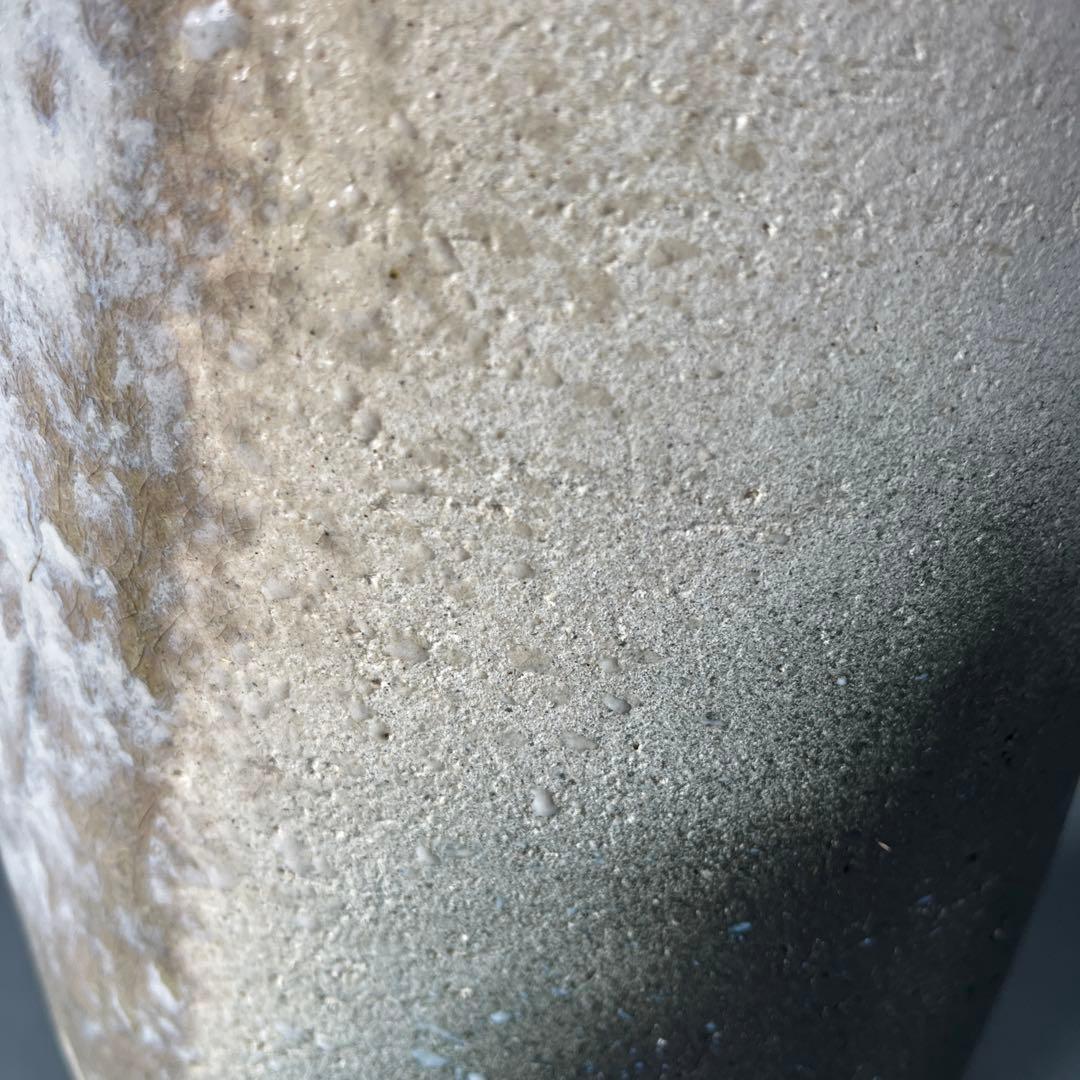 信楽焼傘立て  白釉流し 高さ45cm