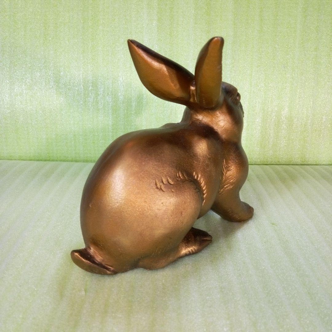 うさぎ　ラビット　rabbit　金属製　置物　リアル　インテリア　オブジェ　重い