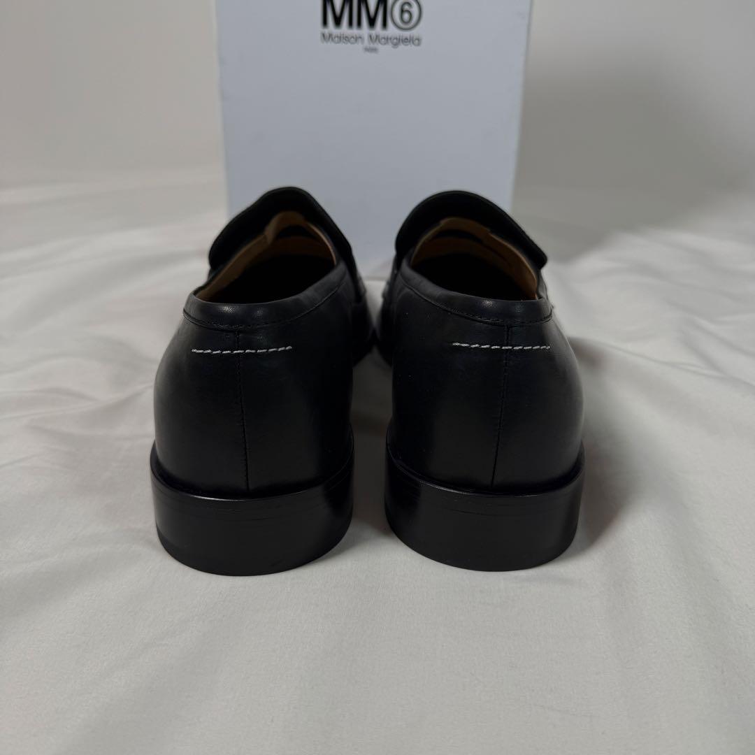 【定価14.6万】MM6 マルジェラ タビ モカシン シューズ ブラックEU45