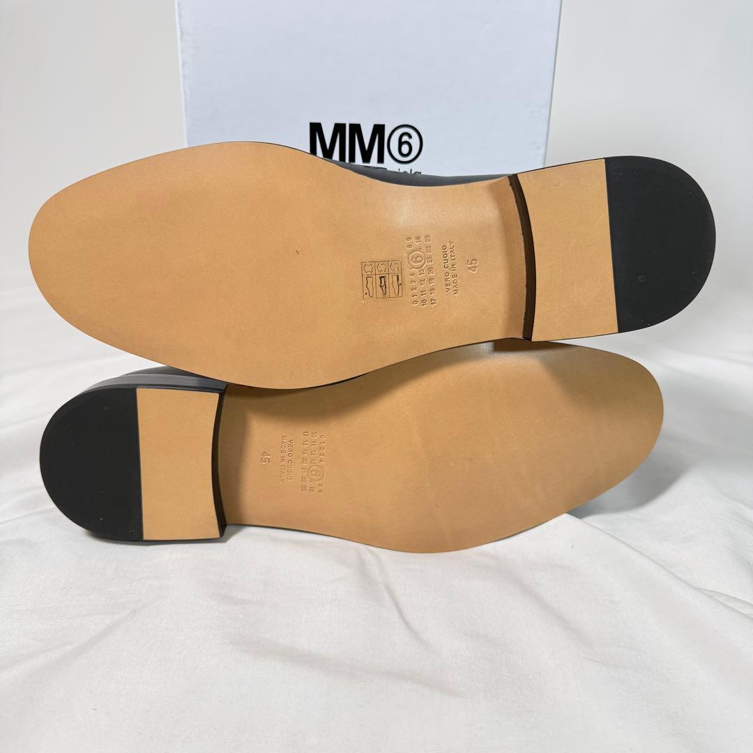 【定価14.6万】MM6 マルジェラ タビ モカシン シューズ ブラックEU45
