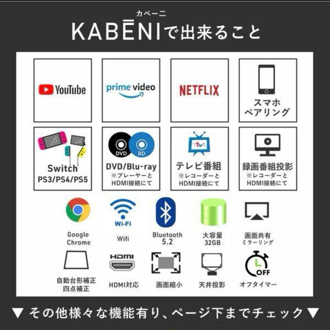 UENO-mono カベーニ ポータブル モバイルプロジェクター　送料無料　即配