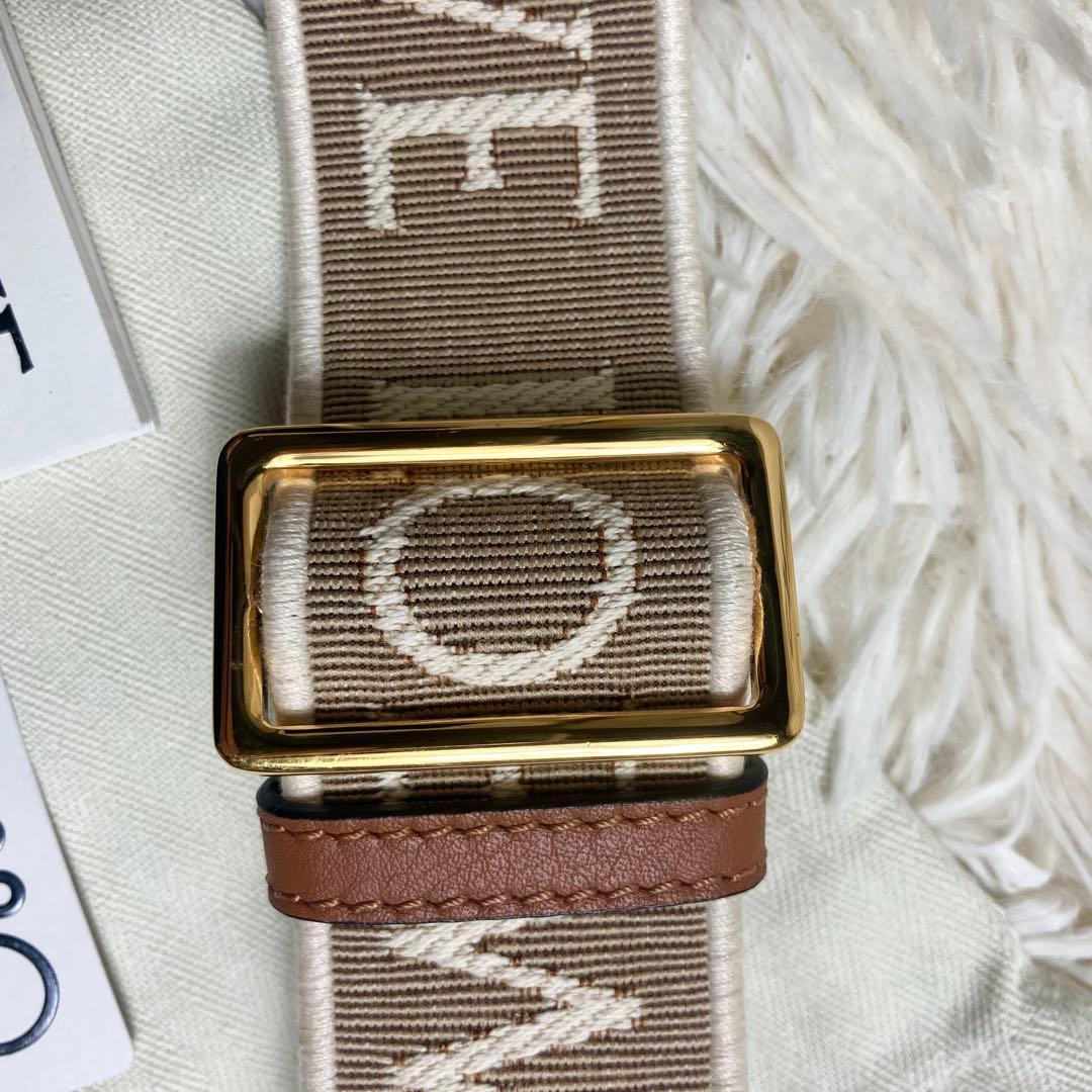 【未使用品】ロエベ＊ショルダーストラップ アナグラム 正規品 刻印 ゴールド金具
