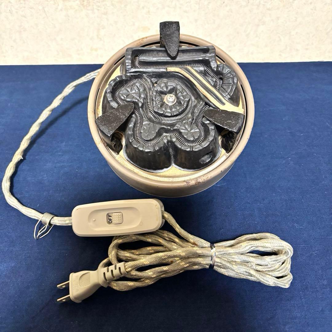 風炉/茶釜/電熱器/鬼面風炉釜/鉄風炉/野々田製電熱器/敷板/茶道具/お点前道具