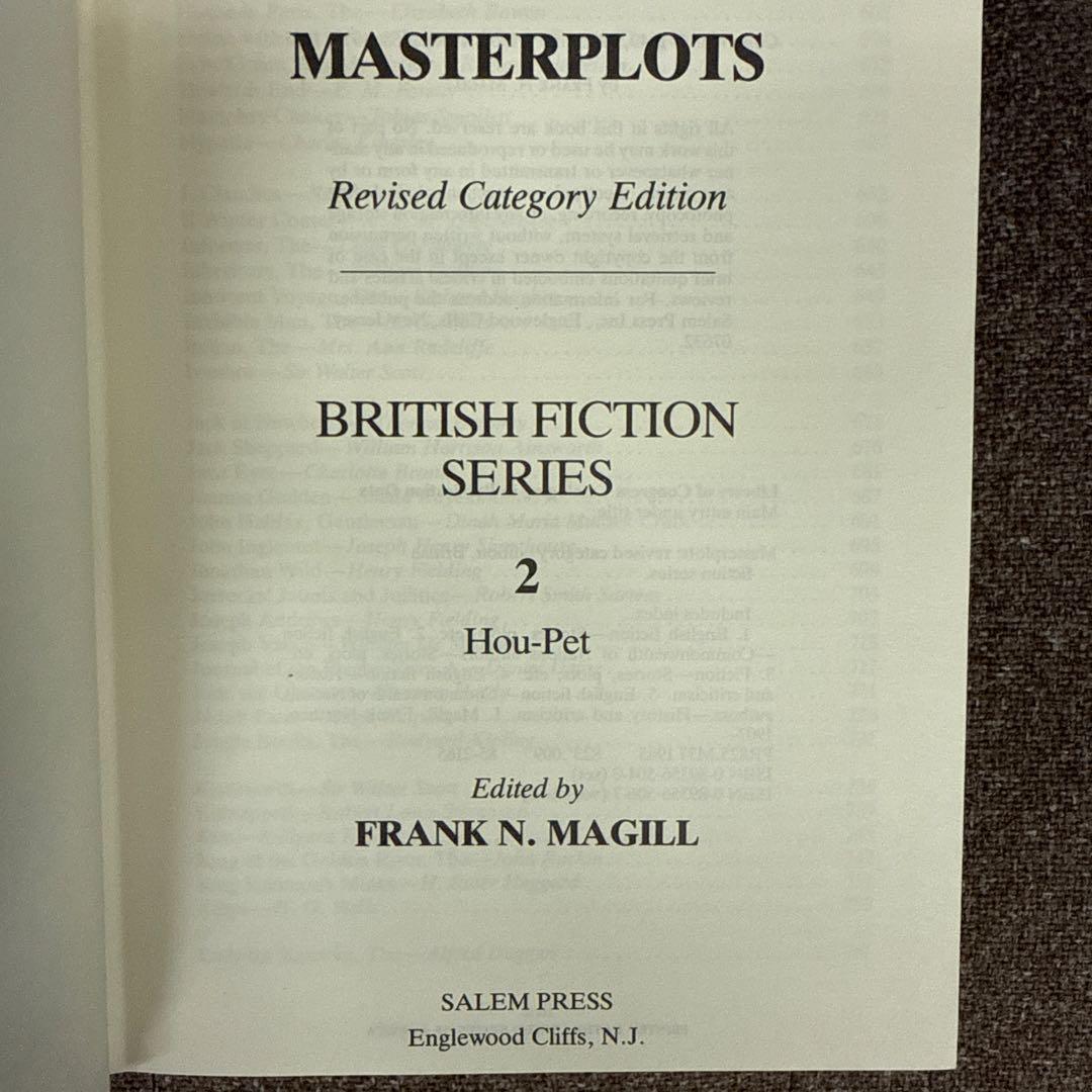 洋書 Masterplots Revised Category Edition