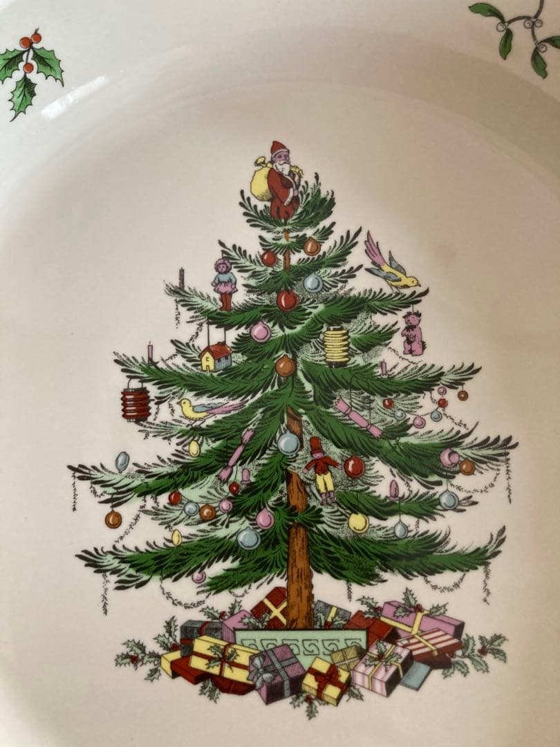 Spode（スポード）　パイ皿クリスマスツリー柄　　新品未使用品