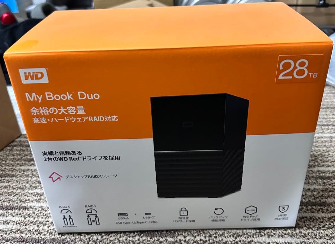 WD My Book Duo 28TB RAID対応