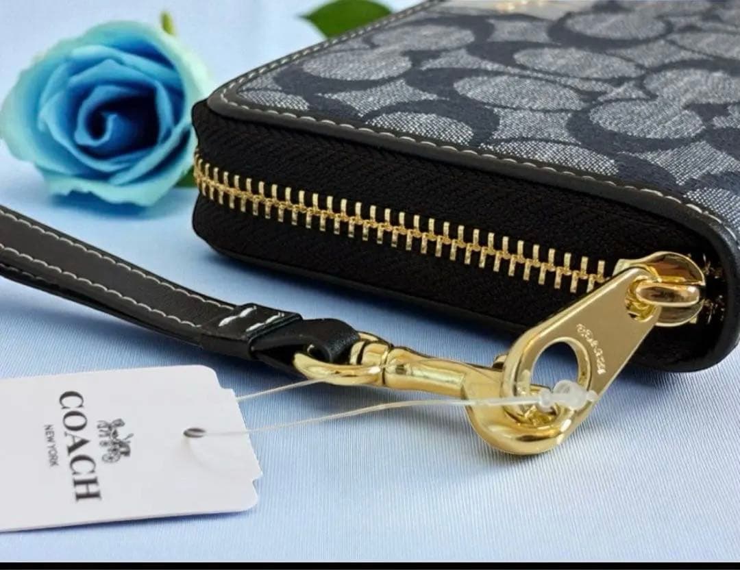 【新品】COACH 長財布 ネイビー/新品