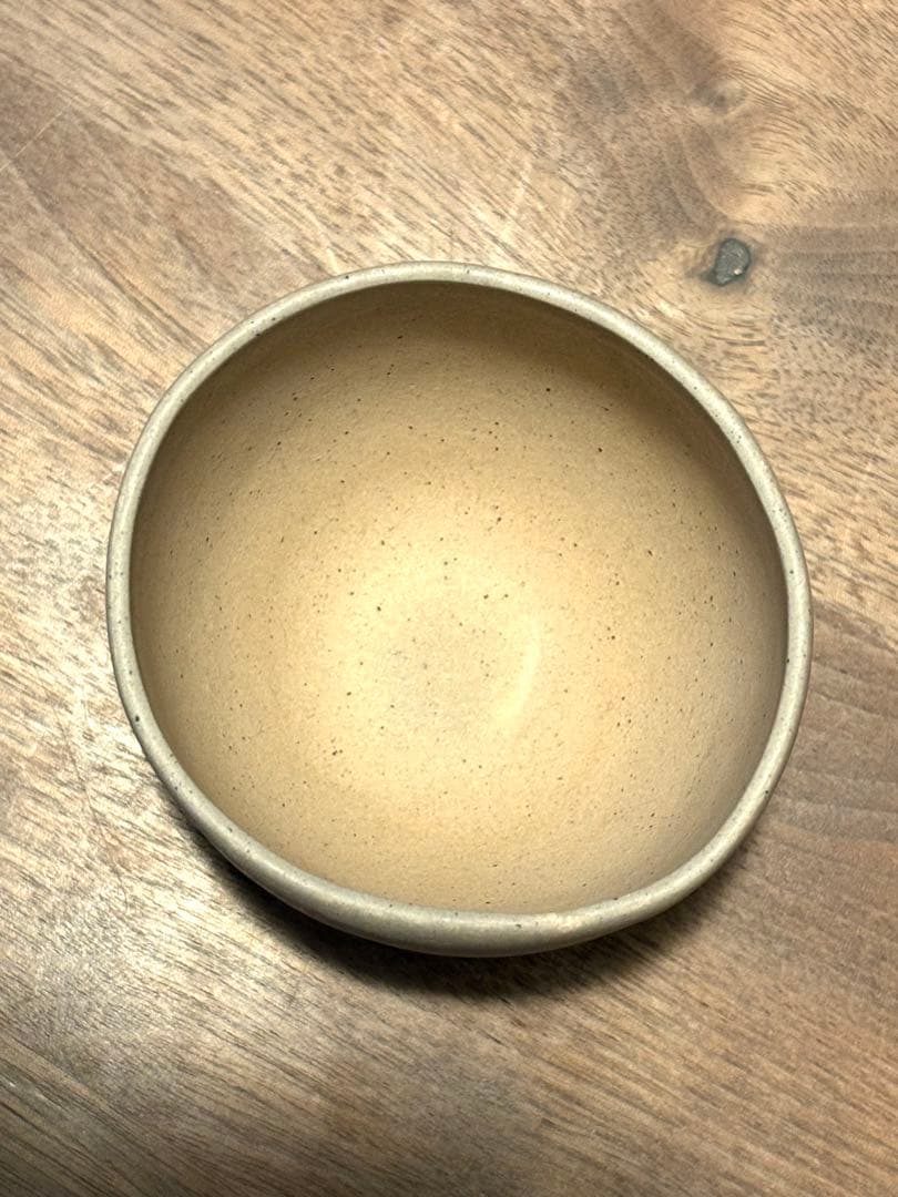 渡辺隆之 くぼみのうつわ　カップ　サンドベージュ　4客
