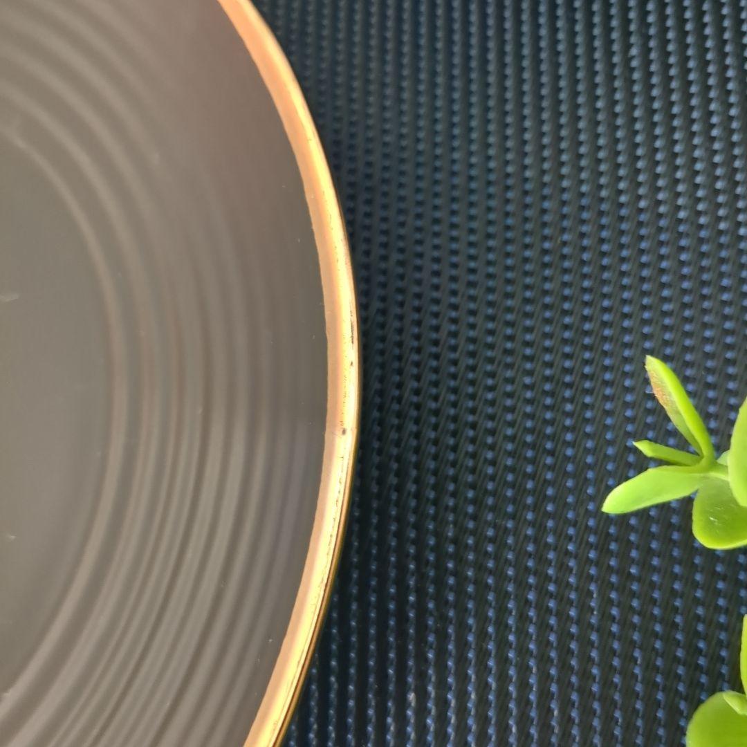 北欧食器　金彩ブラック食器セット　パスタ皿