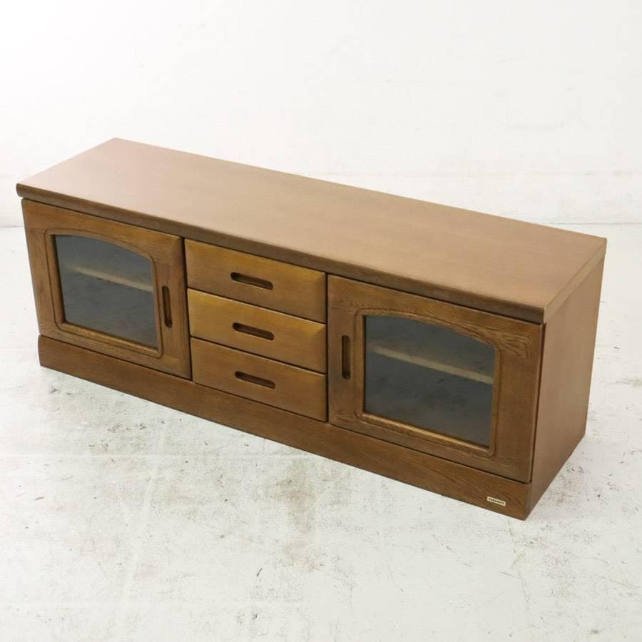 値下浜本工芸 ナラ無垢 テレビボード 幅120cm テレビ台 ローボード 国産