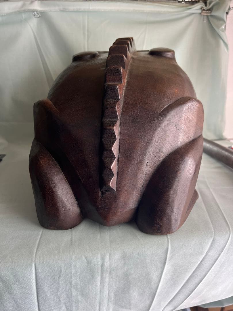木製カエル 5.1KG 特大サイズ
