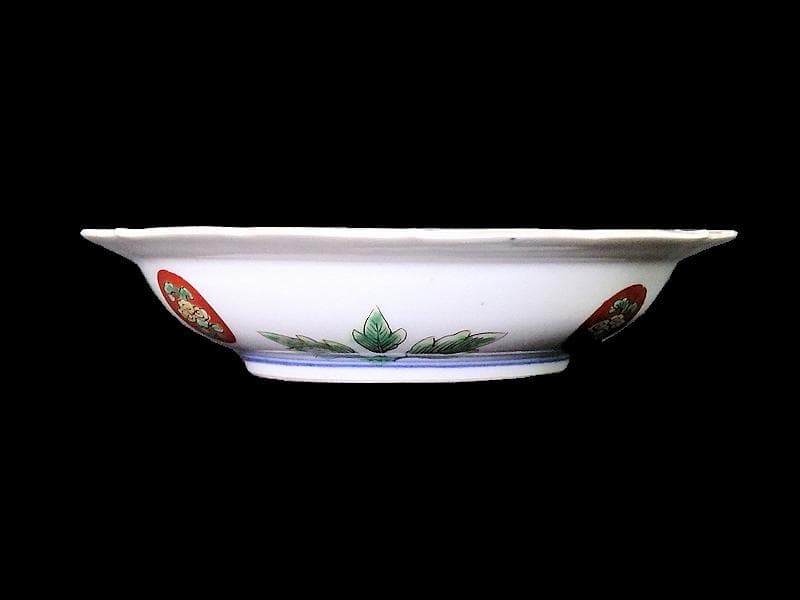 大聖寺伊万里　亀甲紋に金唐草　山水紋の図　５寸皿　５枚　E077AS-CRi