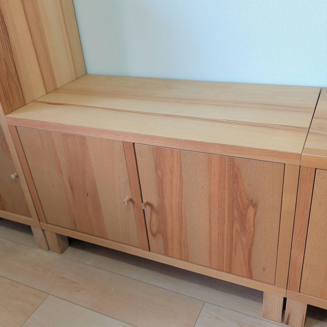 木製収納 ナチュラルウッド 2扉 IKEA Traby（⑥左）