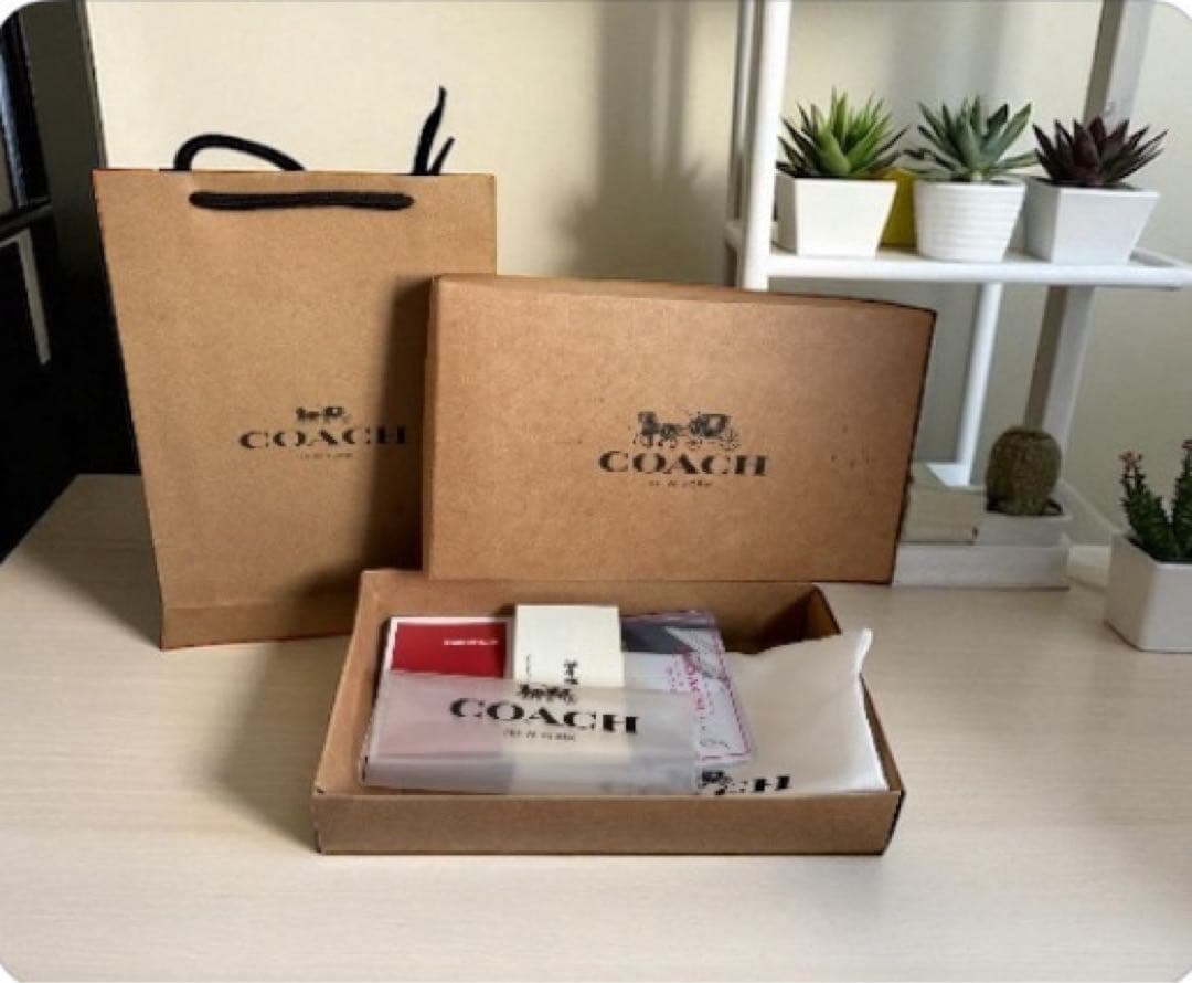【新品未使用】COACH 長財布 ネイビー