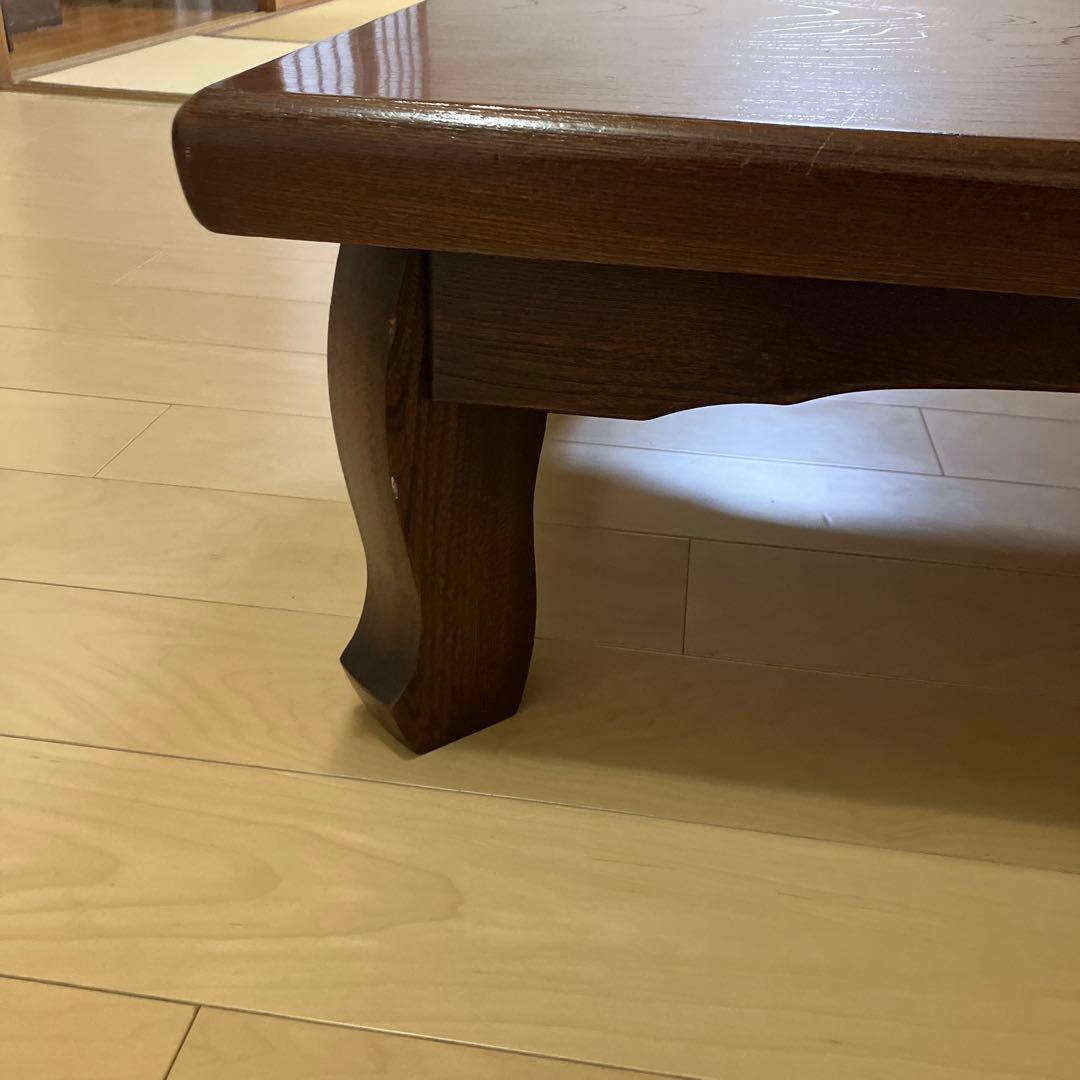 木製座卓 ダークブラウン シンプル折りたたみ式