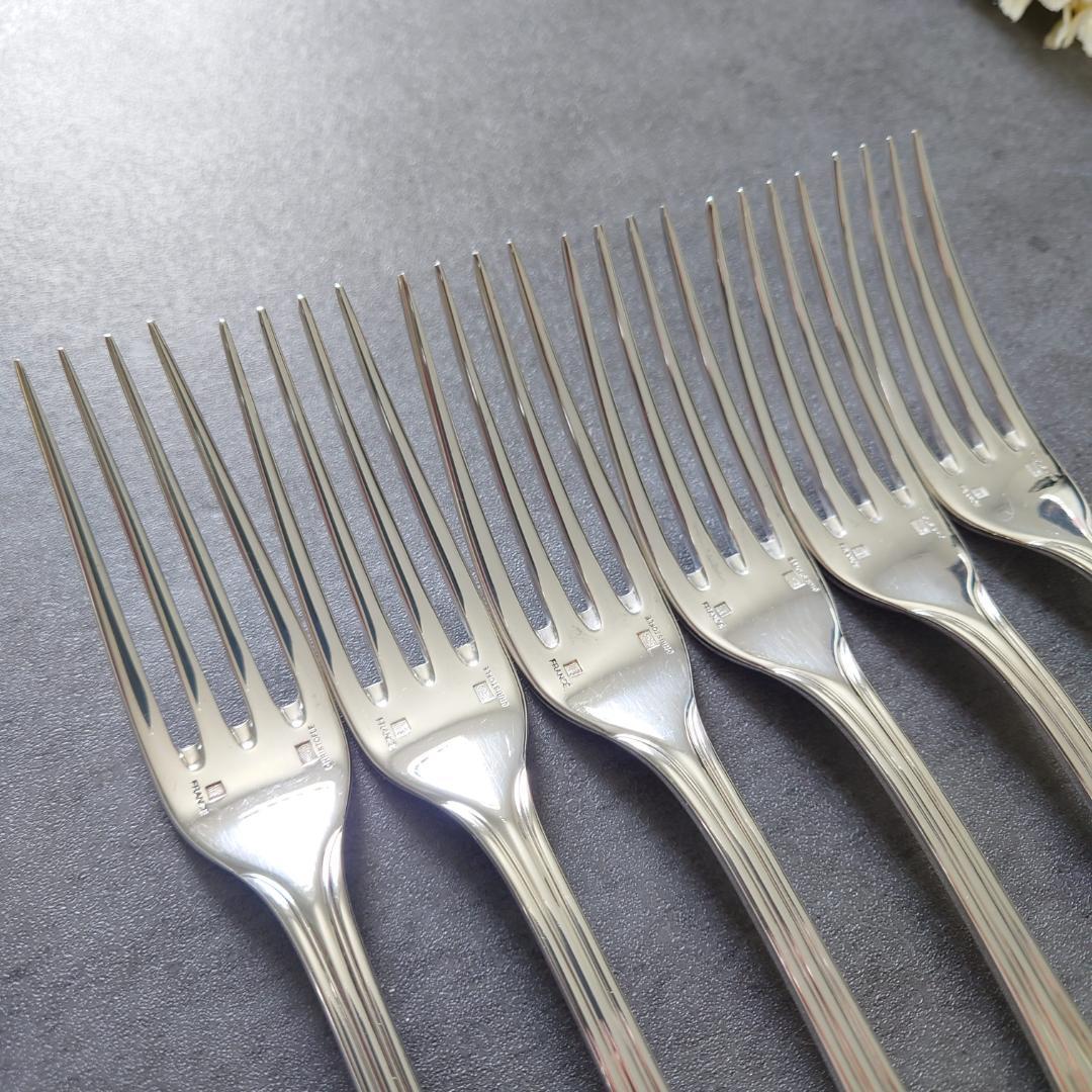 希少 美品 クリストフル アルビ テーブルフォーク 6点
