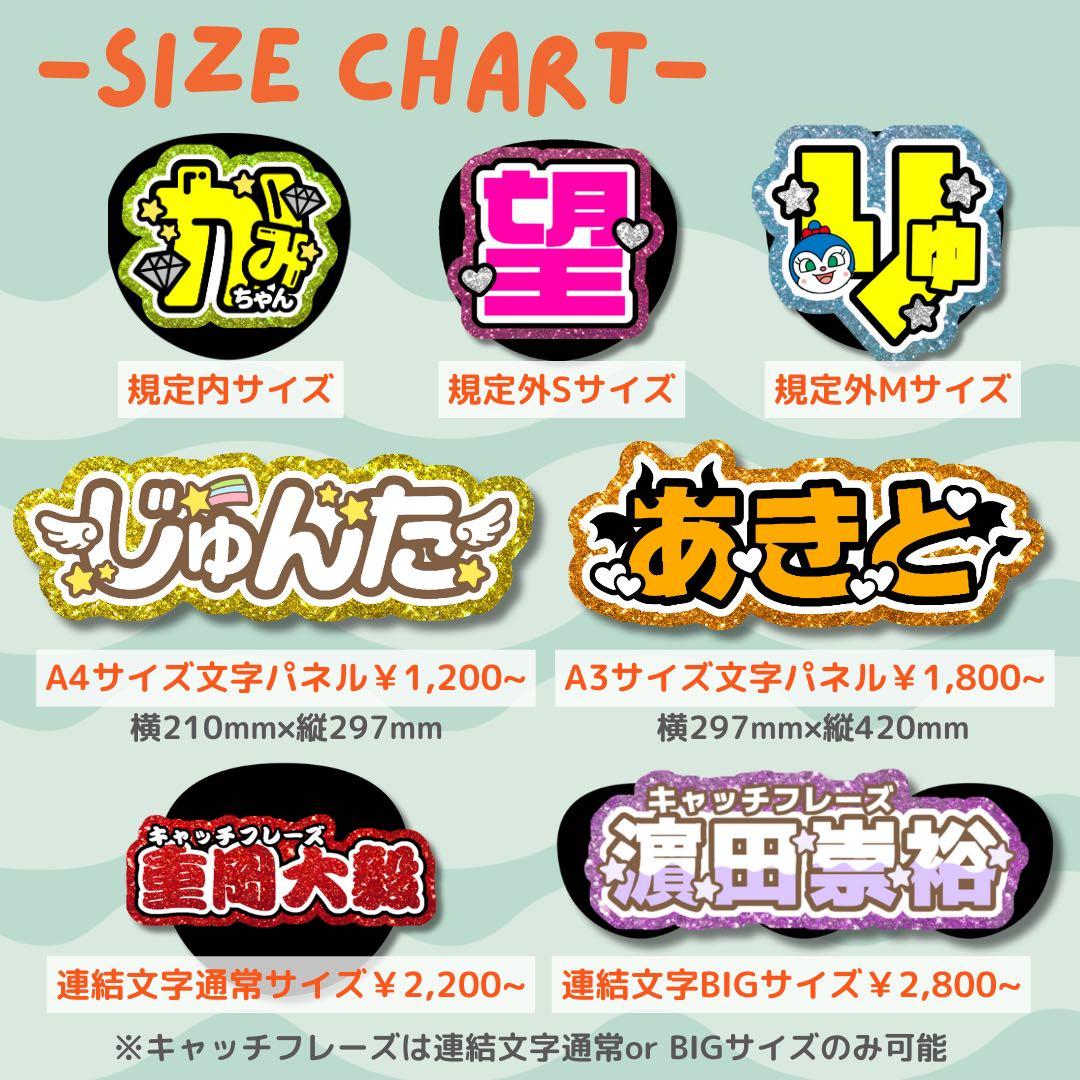 のんのん　オーダー　うちわ文字　団扇屋さん　連結　文字パネル　ファンサ