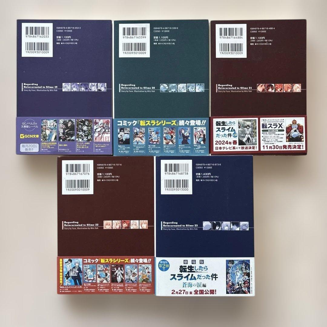 転生したらスライムだった件 1−23＋8.5＋13.5巻＋番外編小説 計26冊