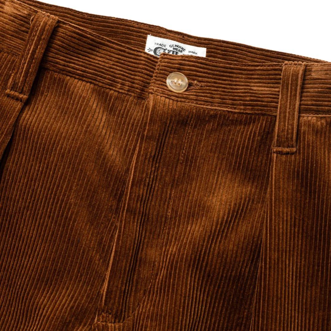 CALEE　COURDUROY TUCK WIDE SLACKS