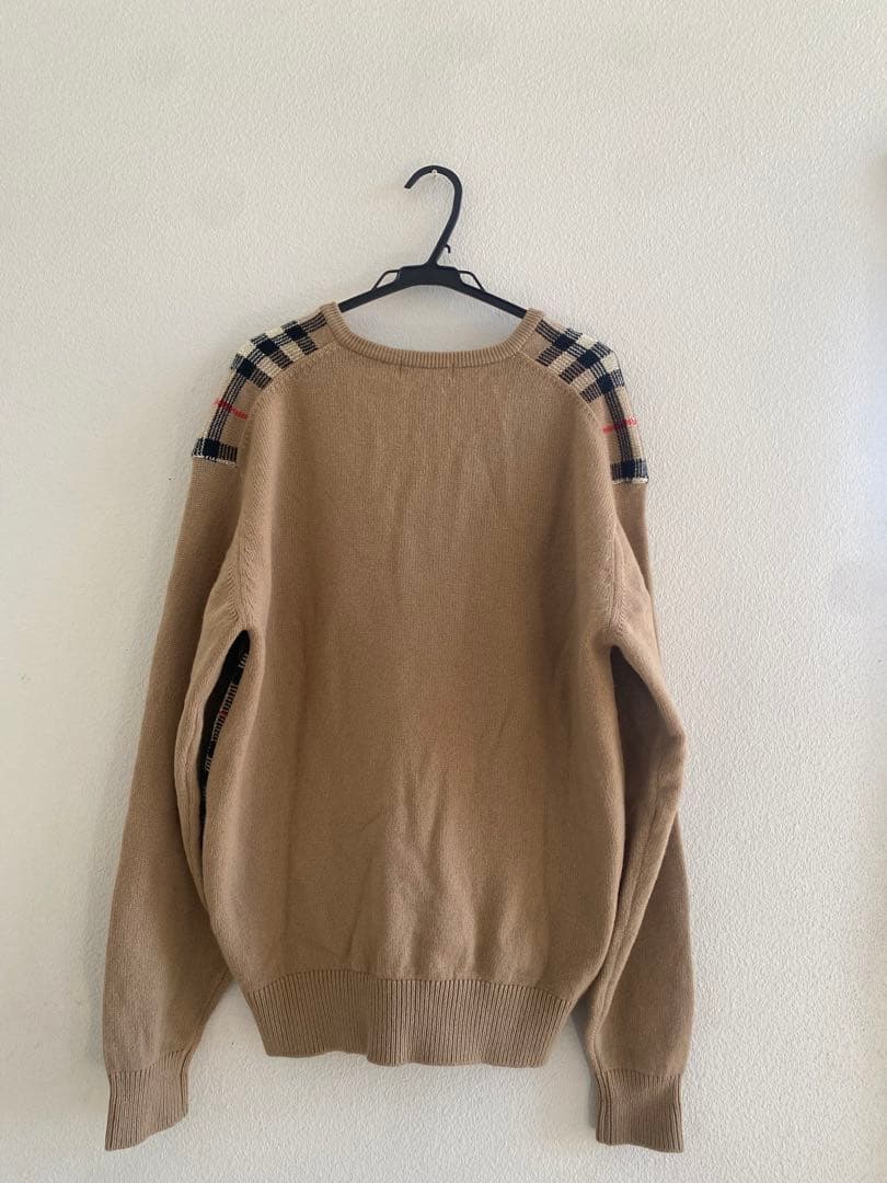 タダクニ Burberry's ベージュ Vネックセーター 2L