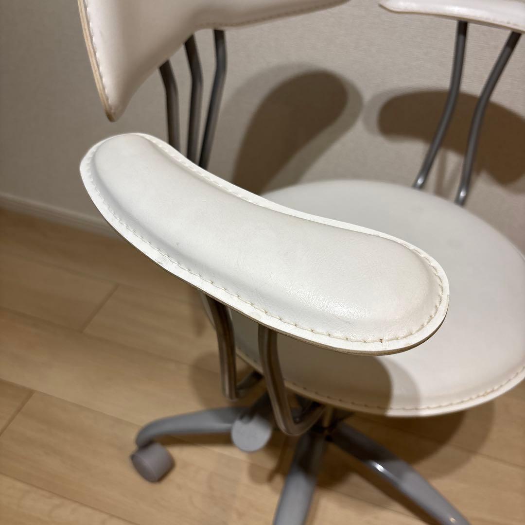 昇降式本革レザーチェア　肘置き付き