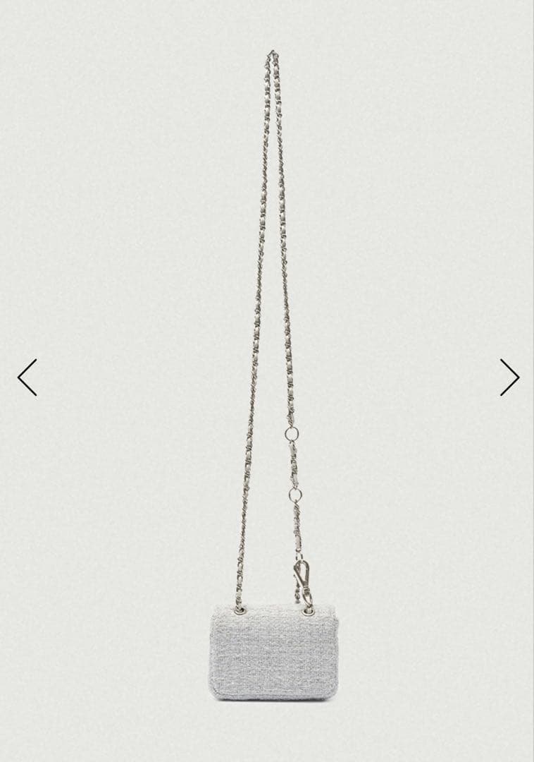 美品thebarnnet tweed chainbelt mini bag