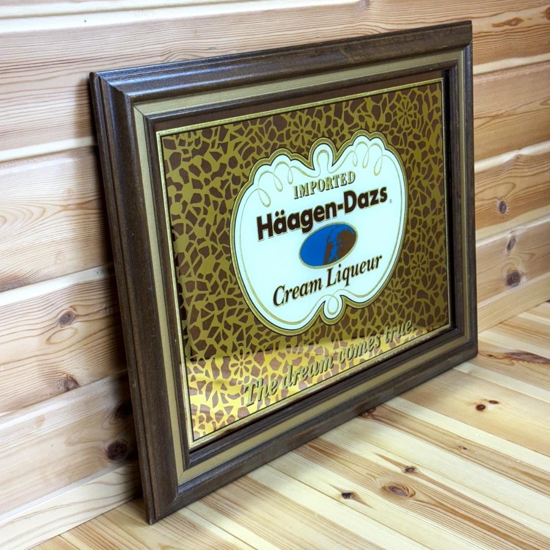 Haagen-Dazs ハーゲンダッツ パブミラー ビンテージ 鏡 販売促進品