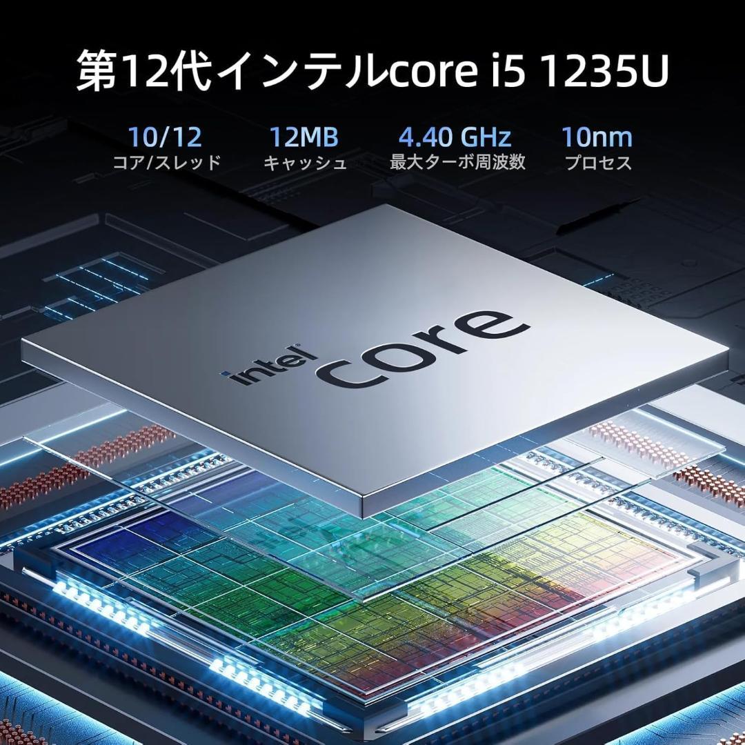 ミニ㍶ 第12世代インテル core i5-1235U 10コア 12スレッド