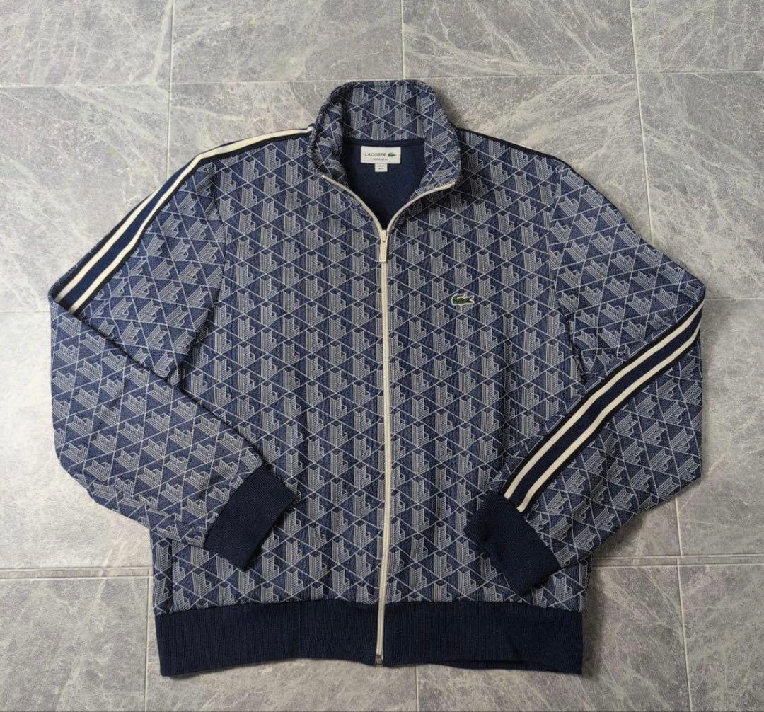 LACOSTE モノグラムジャカードトラックジャケット L