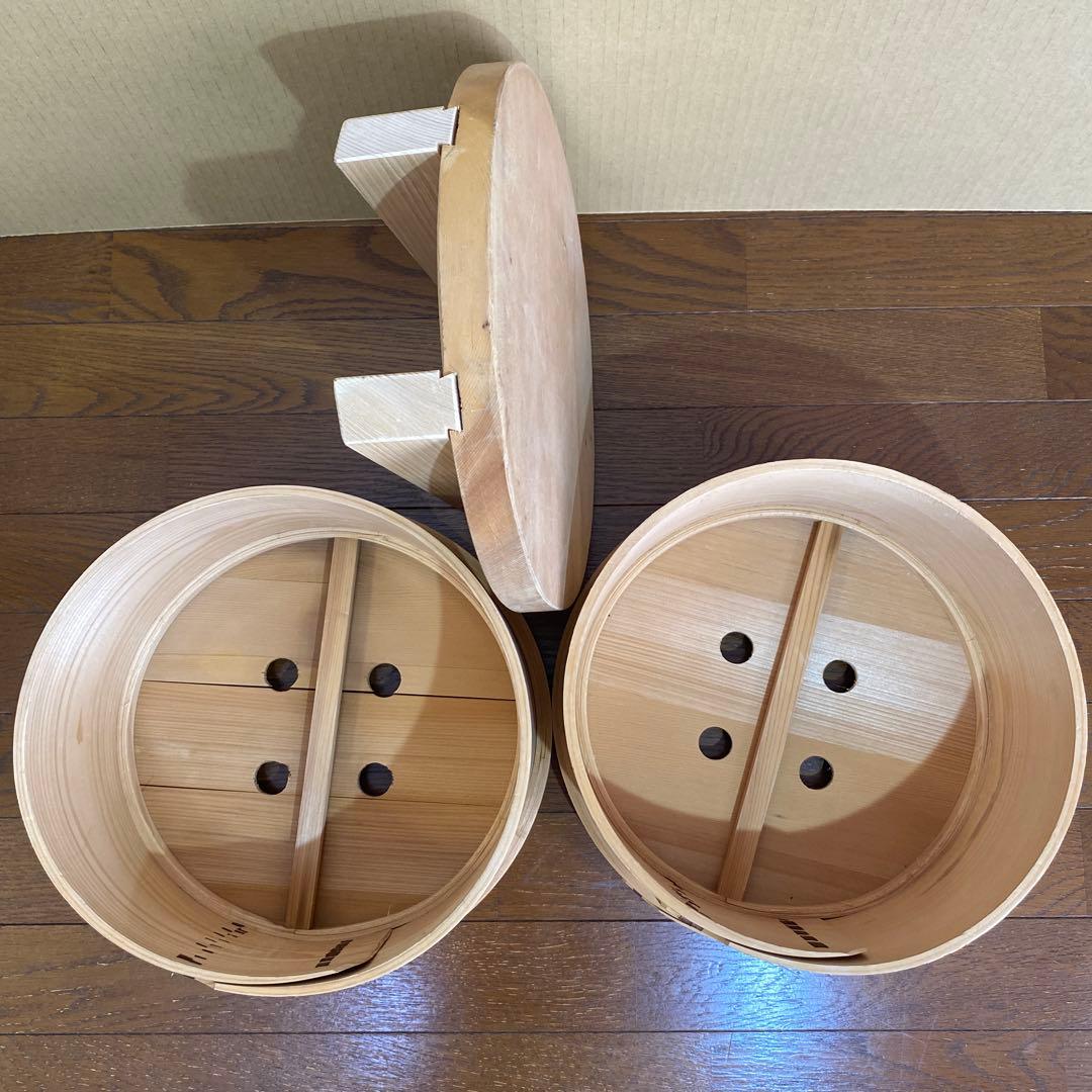 大型　曲げわっぱのセイロ　二段