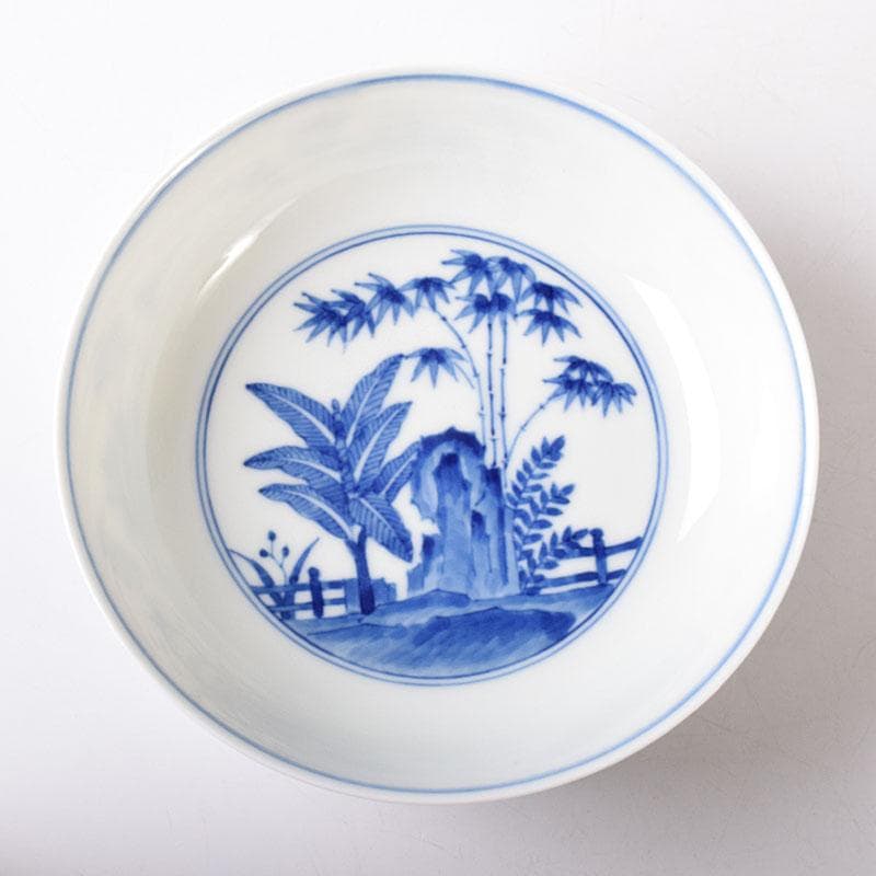 伊万里焼　古伊万里　染付　竹花文　鉢　一対　Ｃ　7603